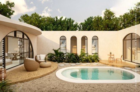 Casa Caracola en Venta en Conkal Merida de una planta 